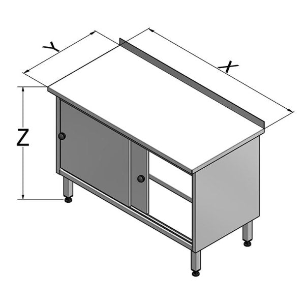 GASZ-07-102-1 Gasztrometál stainless steel cabinet