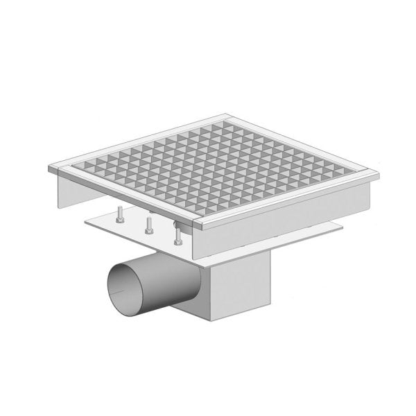 PSZO-460 Gasztrometál floor drain with insulating collar and lateral drainage