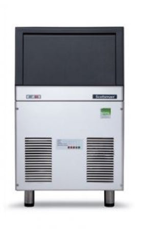 Scotscman Self-contained flake ice maker (25% residual water content). Max production capacity: upto 70kg/24hrs at 10Â°c air & 10Â°c water temp Capacity: upto 25kg. Air-cooled condensing unit Dimensions WxDxH: 535x626x789/890 mm 230V/50Hz/1Ph