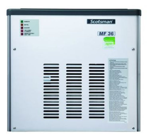Scotsman Modular  Flak Ice Machine with production capacity of 200 kg Stainless steel â??scotch-briteâ? finish Air Cooled Refrigrant Gas:R134a 230V/50Hz/1ph Dim: 563x348x531 (LxWxH) mm
